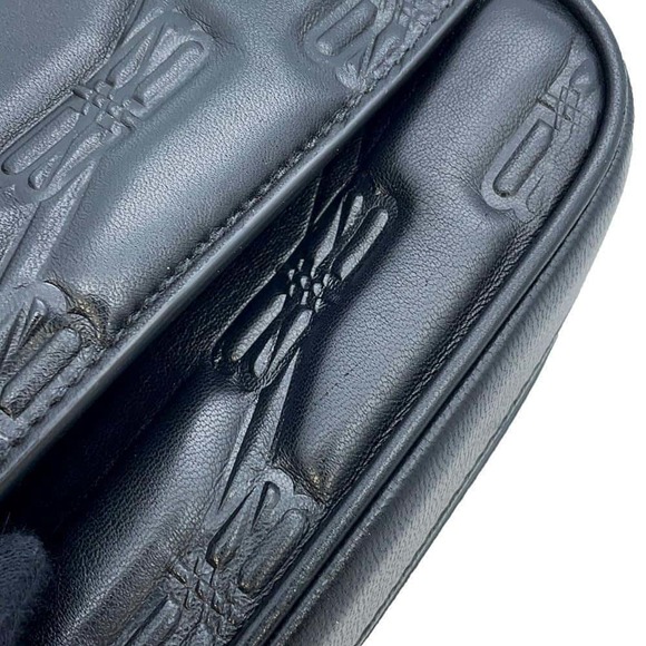 Balenciaga BB Monogram Leather Shoulder Bag Black - Picture 12 of 16